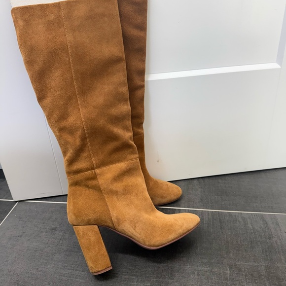 Chinese Laundry brown suede knee height boots size 7 - Picture 1 of 6